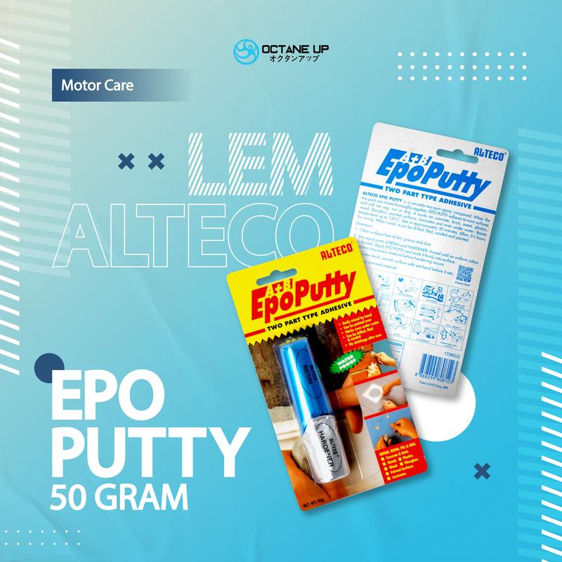 Lem Alteco Epo Putty 50gram untuk Beton, Fiberglass, Logam, PVC, Plastik, Kayu, dan Akuarium 9