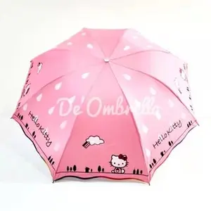 (NF-417) Payung Fancy Motif Hello Kitty  Gelombang ANTI UV
