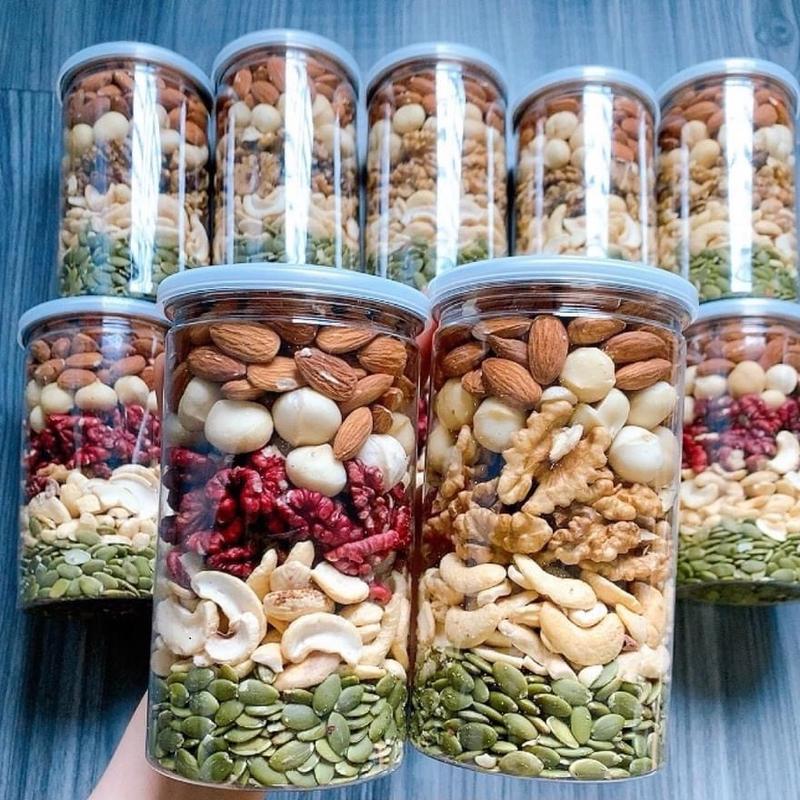 Hạt dinh dưỡng mix 5 loại hạt 500gr macca, hạnh nhân, bí xanh, điều, óc chó Ăn Vặt Nuts Food