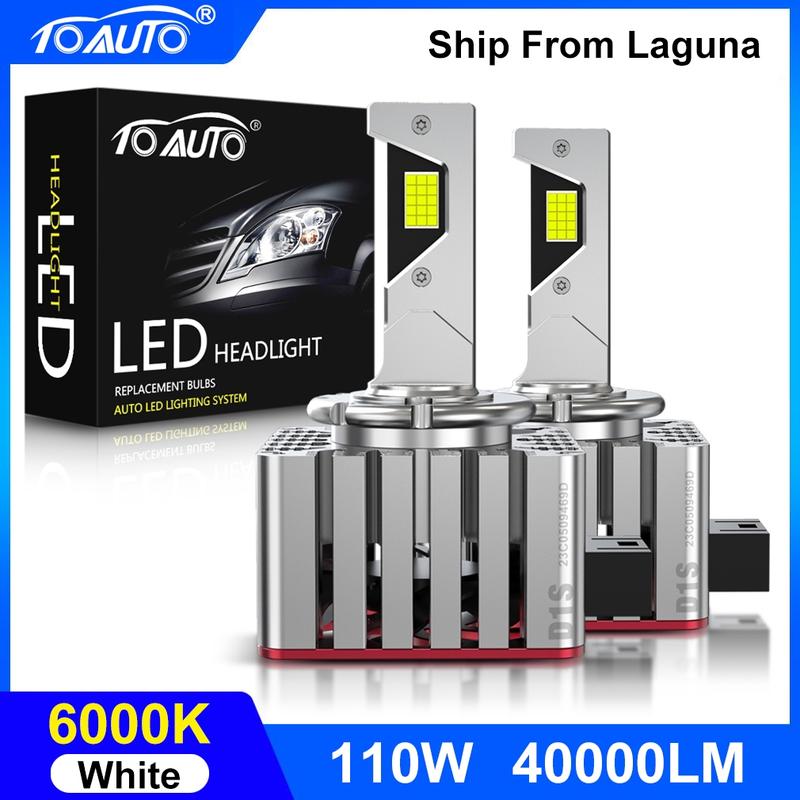 TOAUTO 2PCS 110W 40000LM Car Xenon HID Headlights Canbus No Errors ...