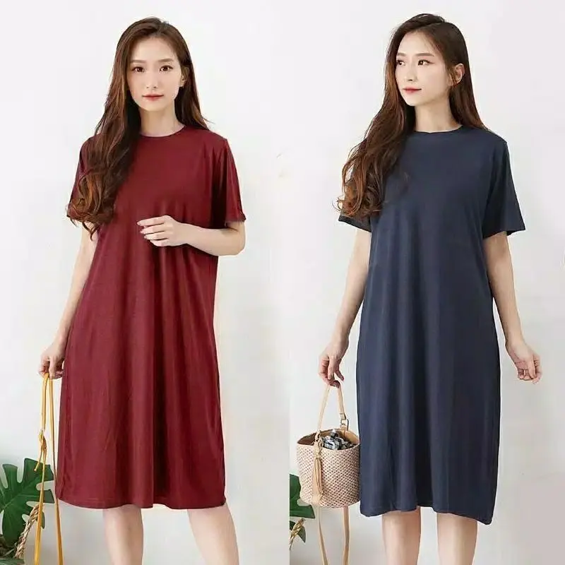 GABELLA DRESS BAHAN KAOS NYAMAN HARIAN SEPAHA DASTER TERUSAN WANITA CEWEK 7