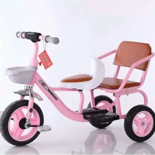 Xe đạp xích lô cỡ đại 2 ghế cho bé 2-6 tuổi - xe đạp 3 bánh trẻ em 4
