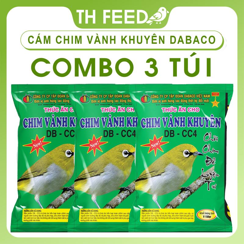 COMBO 3 TÚI 150g Cám Chim Vành Khuyên Thức ăn cho chim cảnh Dabaco chim khỏe lông mượt hót hay
