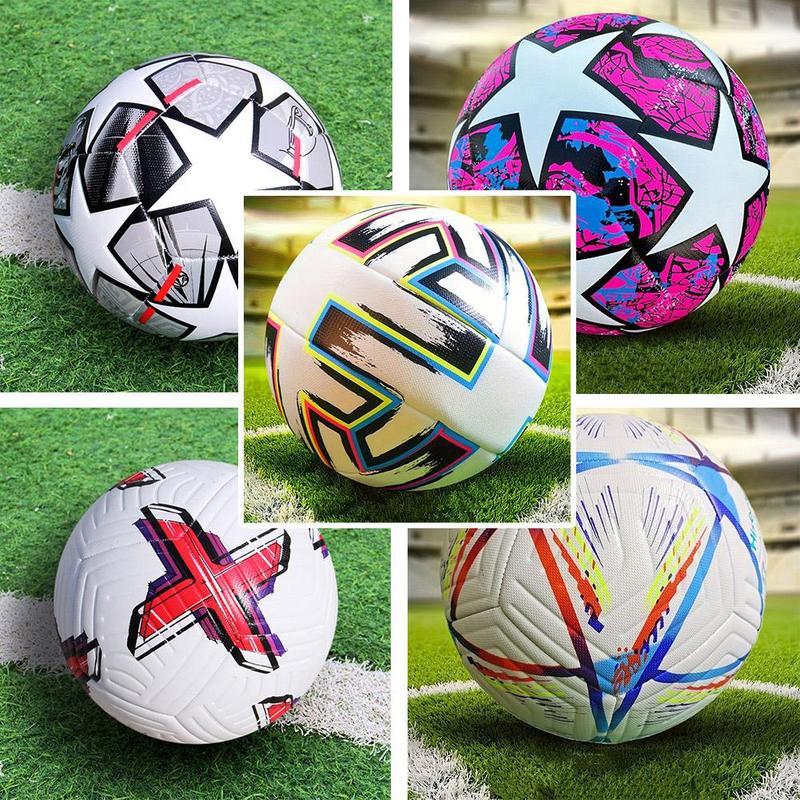 Size 5 Anti Slip Soft PU Leather Soccer Football Outdoor Sports Football Training Match 2