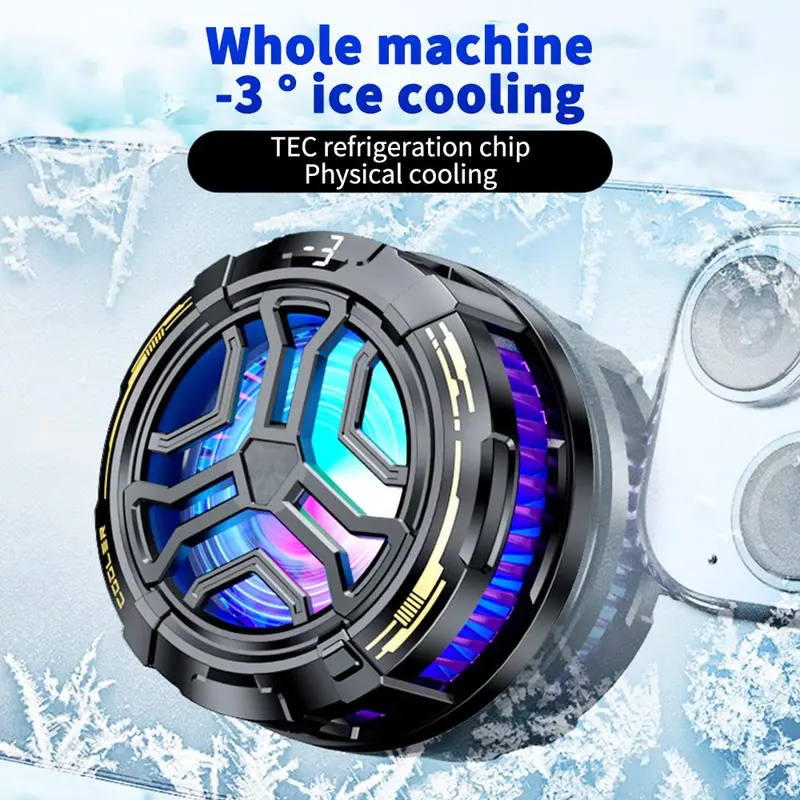 Magnetic Phone Cooler, Semiconductor Phone Cooler with LED Digital Display, Detachable Back Clip, Phone Accessories for Gaming, Watching Video 2