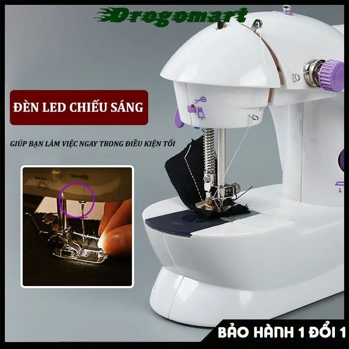 Máy may mini gia đình cầm tay tiện dụng, Máy khâu CMD hỗ trợ may vá