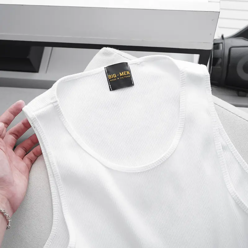 Bigsize - Bigsizemen Áo thun ba lỗ, áo tanktop vải gân cotton siêu co giãn 4