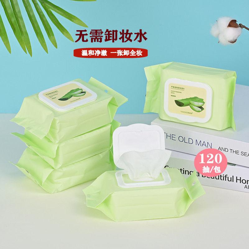 120 Sheets Aloe Vera Makeup Remover Wipes for Women, Eye and Lip Makeup Removal, Gentle and Non-Irritating Facial Cleansing Wipes 0