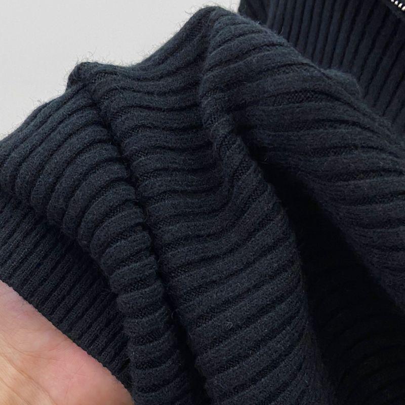 Product Introduction of 200 Wearable plus Size Polo Top Women's Autumn and Winter Half-High Collar Half-Open Zipper Sweater Loose Slimming Sweater Fashion 26