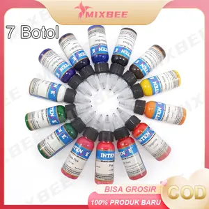 BigSale 7 Botol 30ml Tinta Tato 7warna Makeup Semi-permanen Profesional Tahan Lama