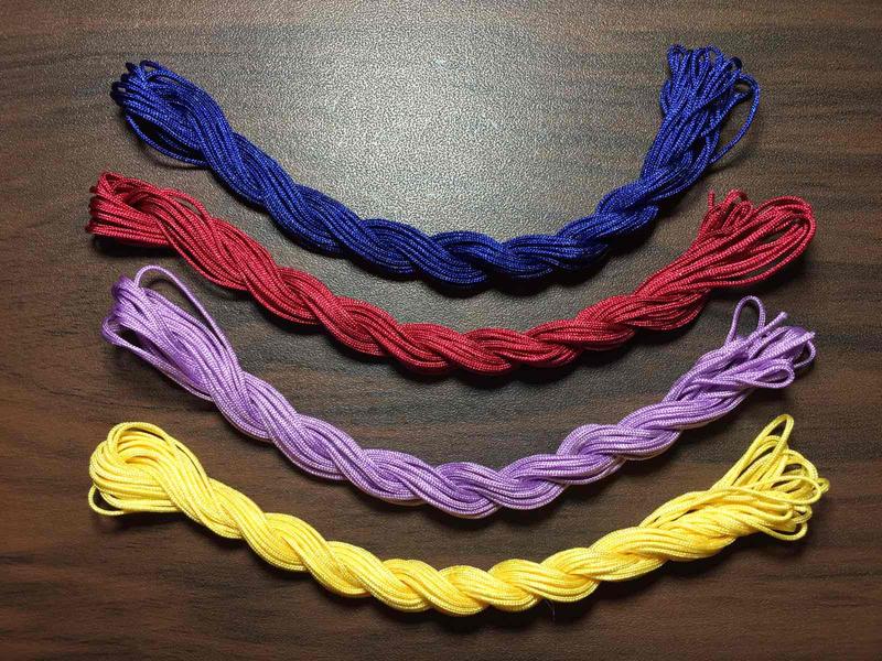 Chinese Knot Cord Rattail Macrame Thread Shamballa 0.8mm manipis ...