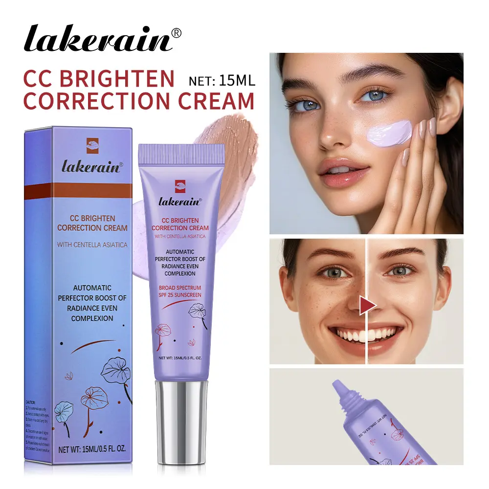 3Colors CC Cream Liquid-Based Full Coverage Cream Waterproof Long-Lasting Correct Redness Foundation erborian Korean Cosmetics