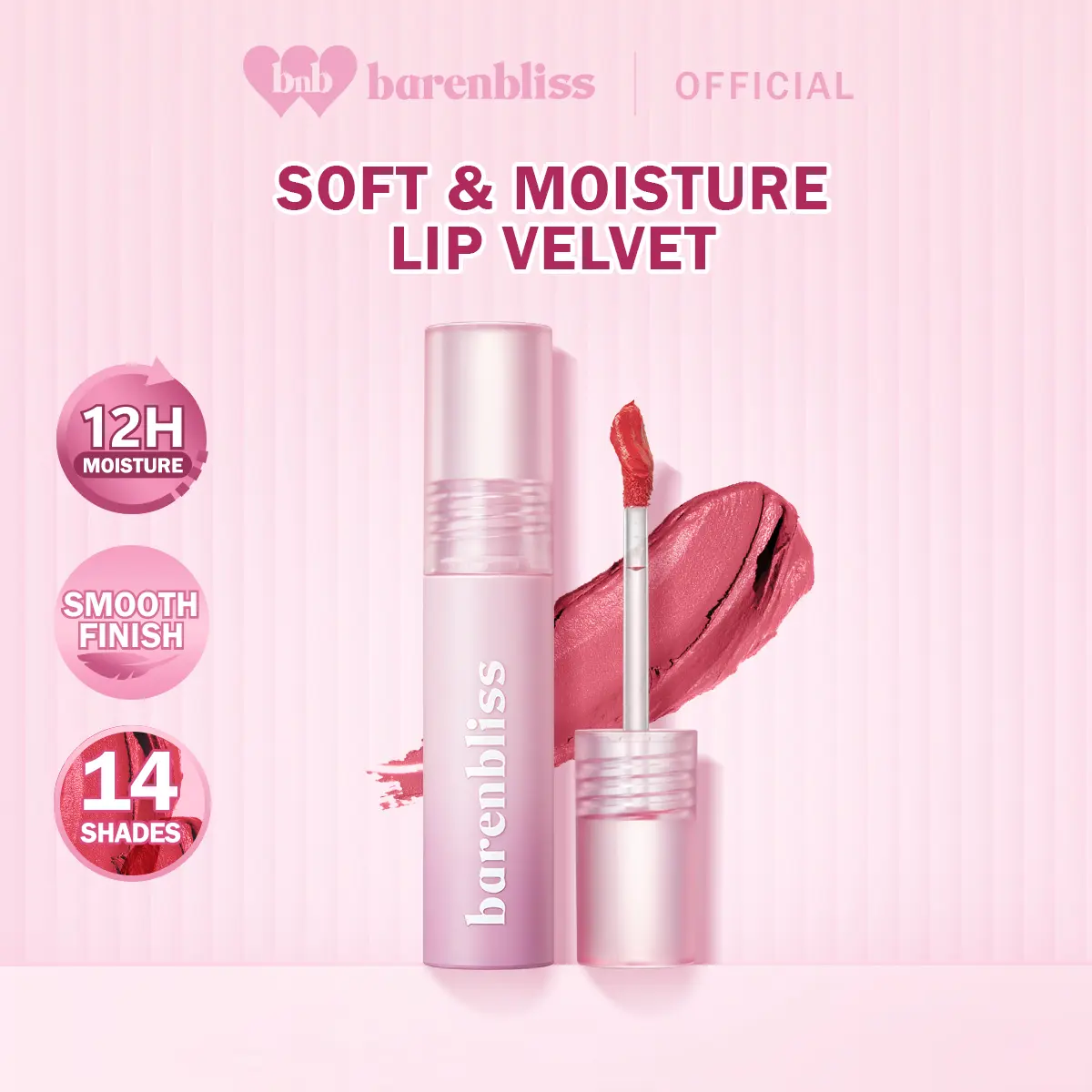 BNB barenbliss Cherry Makes Cheerful Lip Velvet korea Lipcream「24H Moisturizing」