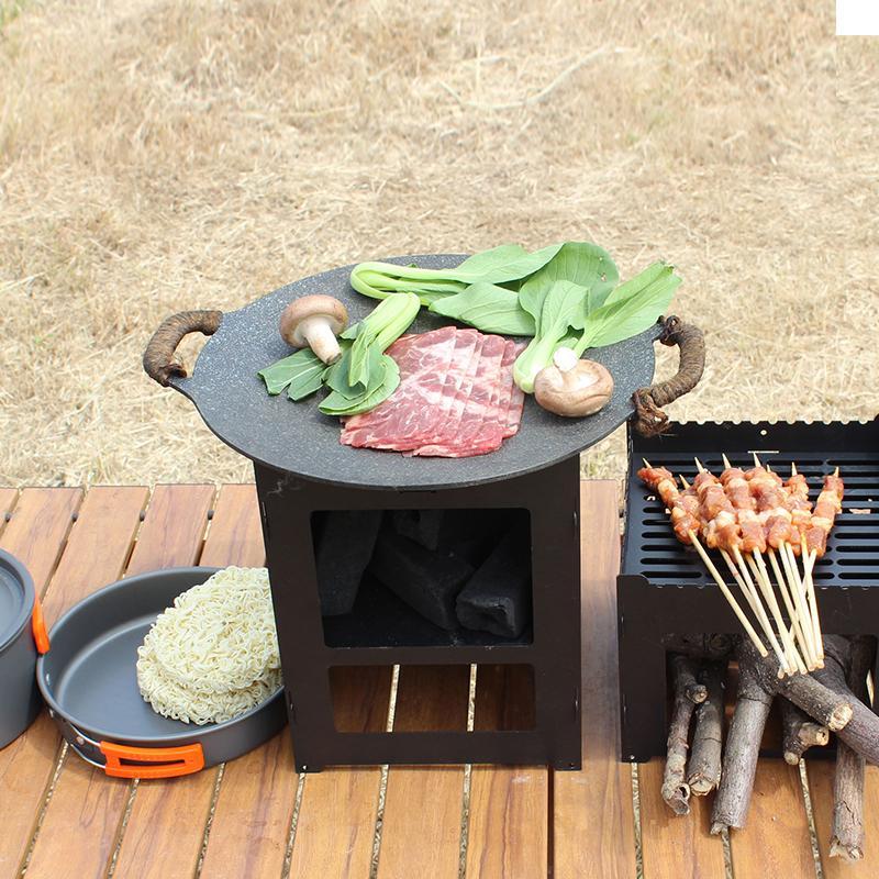 Product Introduction of Portable Camping Stove, Detachable Outdoor Firewood Stove, Multifunctional Camp Stove for Cooking & Heating, Camping & Hiking Equipment 4