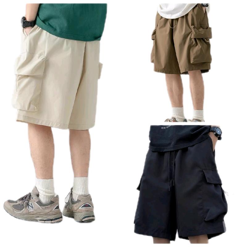 Quần short TÚI HỘP TÚI TO 3 màu đen nâu be from unisex nam nữ mặc ok Menswear Kem Kaki quana unam