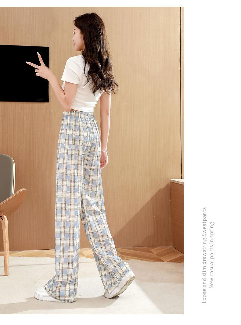 Product Introduction of Quần Kẻ Sọc, Quần Nữ Mùa Hè, Mỏng, Cạp Cao, Dáng Rộng Thẳng, Thường Ngày, Dáng Ôm, Ống Rộng, Hàng Mới Về 2024 27