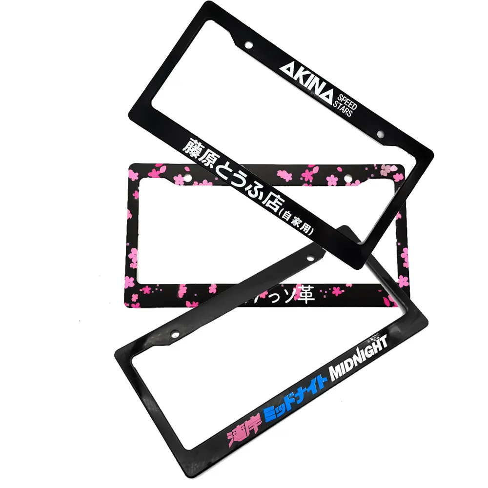 Spot Goods COD 1PCS ABS Car License Plate Universal JDM Style Midnight Mugen License Plate Holder