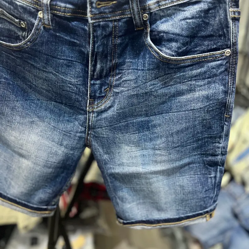 Quần Short Jean nam chất đẹp xịn có độ co dãn form Slimfit ôm  vừa  phải  mặc  trên  gối 1 chút trẻ  trung mặc hàng ngày hoặc du lịch Menswear Có Túi Pants jeans quan 3