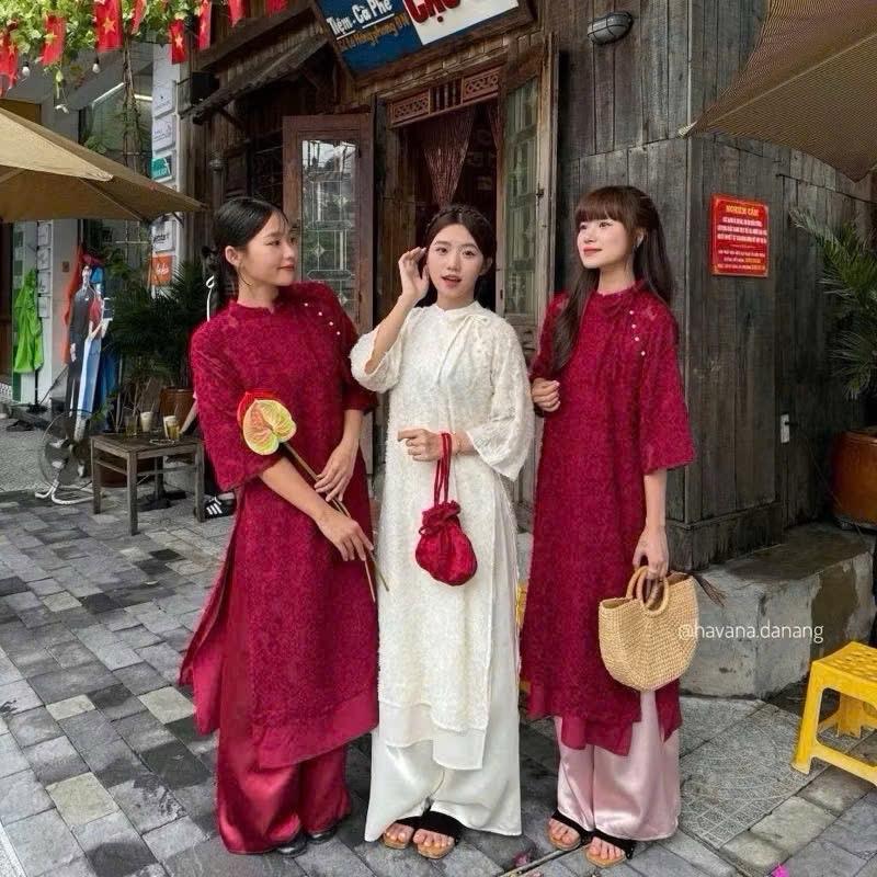  Mèo Mỡ Bigsize — Set áo dài cách tân lông vũ Yến Phượng kèm quần lụa dài bigsize nữ 60-95kg Women 