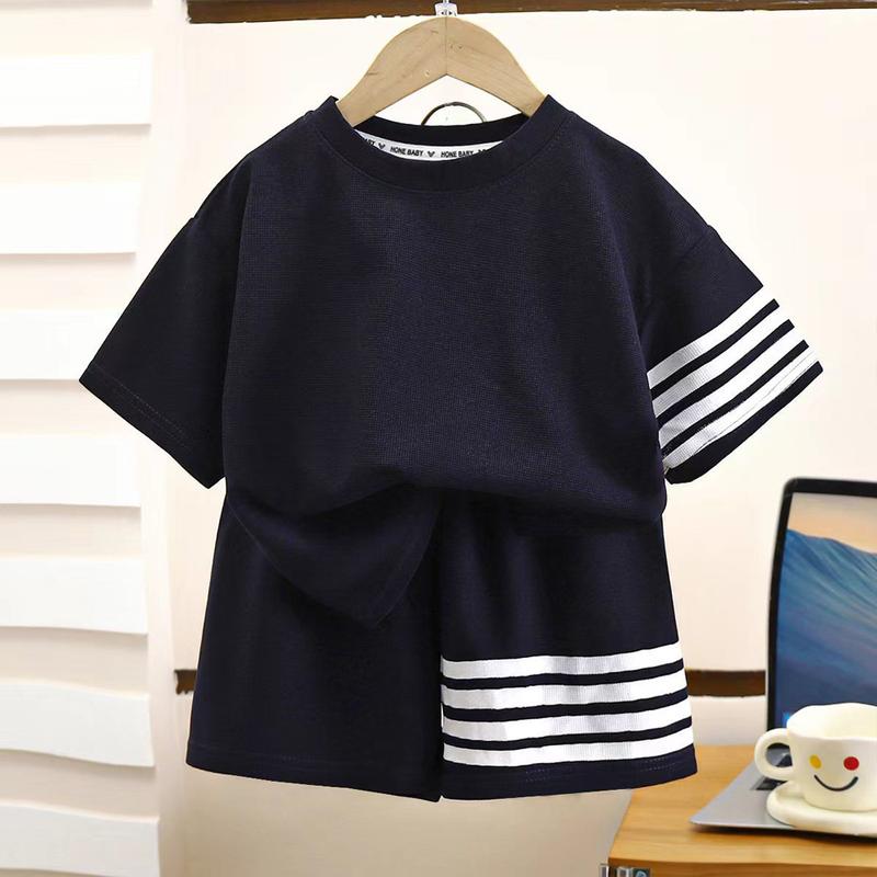 Product Introduction of BarongKids【COD】Baby Kids Terno Sando Suit For Boy Girl T-shirt W/shorts Waffle For 0-7 Years Old baby Minimalist Design 2 Piece Set Casual Work Sports OOTD Unisex For Child Summer Outfit Indoor Outdoor Wear 12