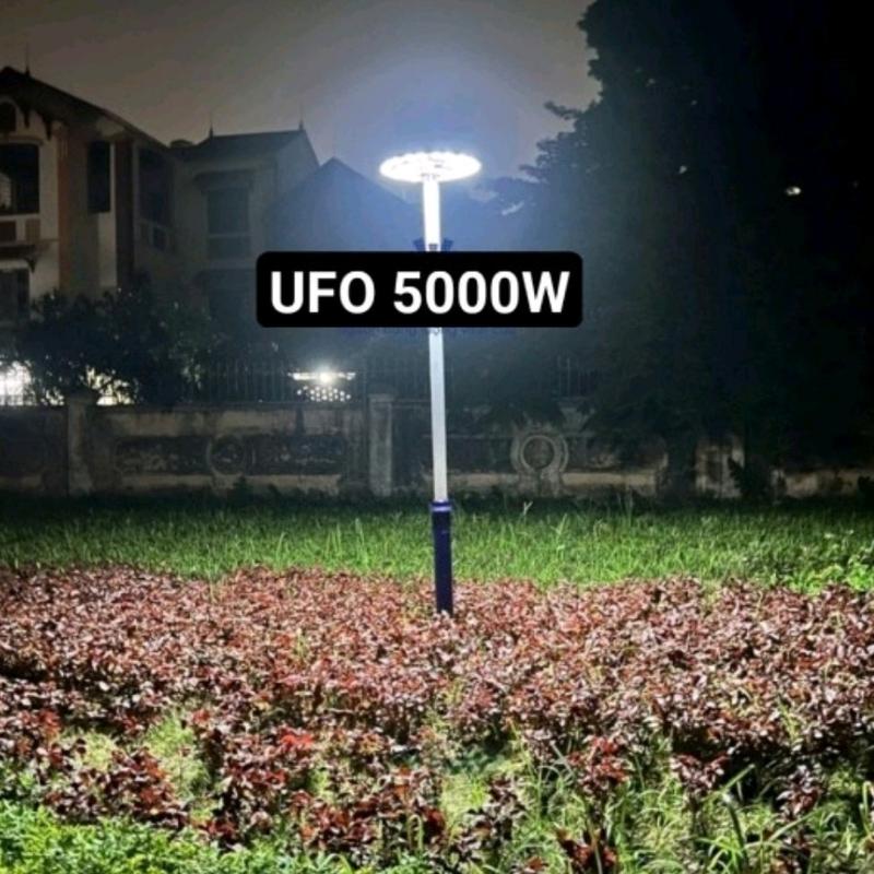 Đèn NĂNG LƯỢNG UFO  Sân Vườn, Đèn Năng Lượng Mặt Trời Đĩa Bay UFO SUPER Solar HH-U5000 Công Suất Lớn 1000W  Chiếu Sáng 360 Độ, Chống Nước IP67 6