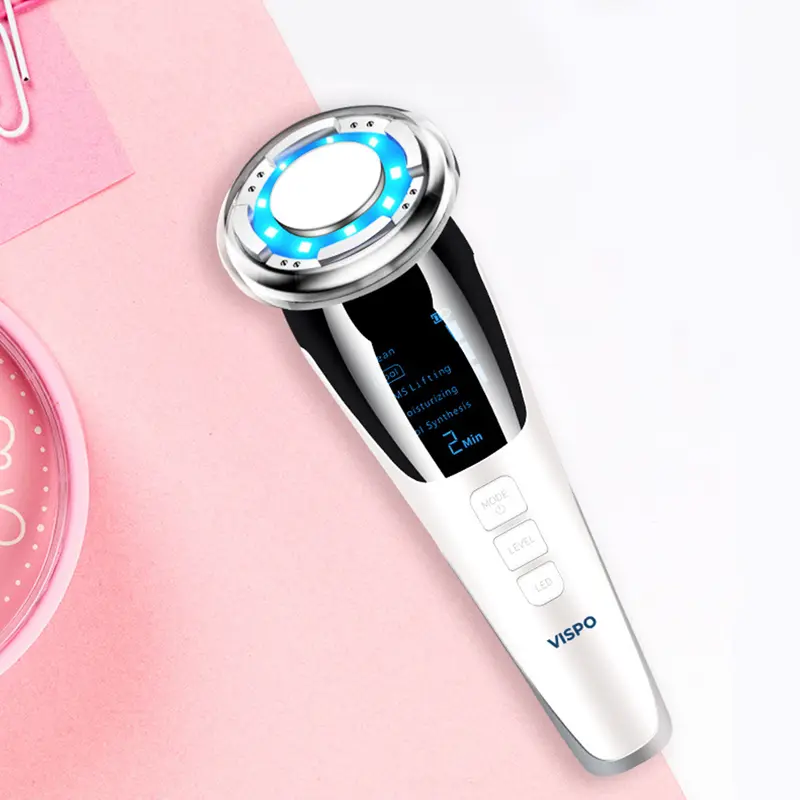 Máy massage mặt vispo VP-CM23, làm sạch đẩy tinh chất hot and cool, giúp làm sạch sâu nâng cơ trẻ hoá làn da. 1