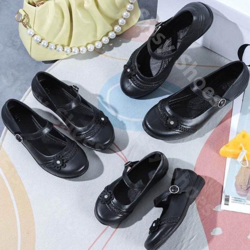 Product Introduction of Sissy Girl Fashion Black Shoes For Kids School Shoes Rubber Women's Shoes 1