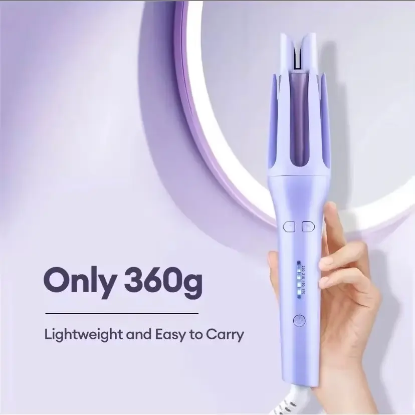 Máy uốn xoăn tự động, công suất lên đến 35w máy uốn xoăn có 4 mức độ chỉnh nhiệt, tự động xoay 360 độ