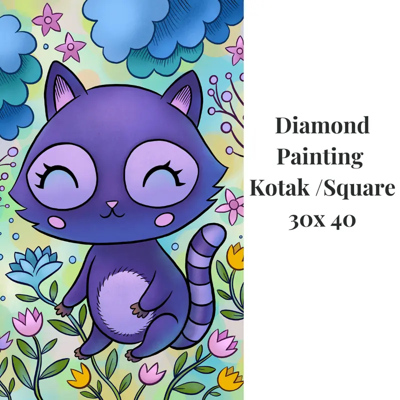 Diamond Painting Kotak / Square 30 x 40 6