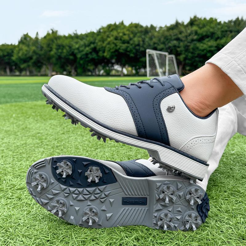 Product Introduction of Professional Men Golf Shoe Brogue Removable Leather Shoes with Nails Casual Business Sneaker Non Slip 17