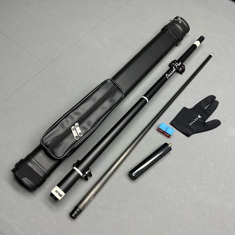 Cơ bida Full carbon Crical - tặng kèm nối chuôi bao da găng lơ phụ kiện - gậy bi-a lỗ cao cấp Crical Pro