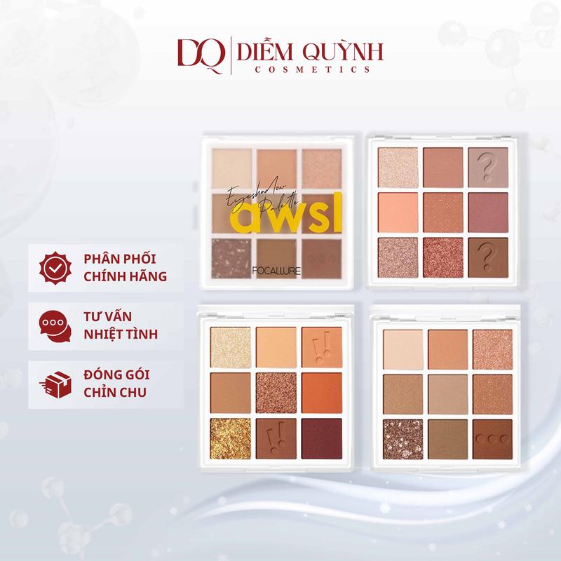 ( Xả Lỗ Ngỉ Bán)Bảng Phấn Mắt Focallure, Bảng Phấn Mắt 9 Màu Lâu Trôi, - FA167
