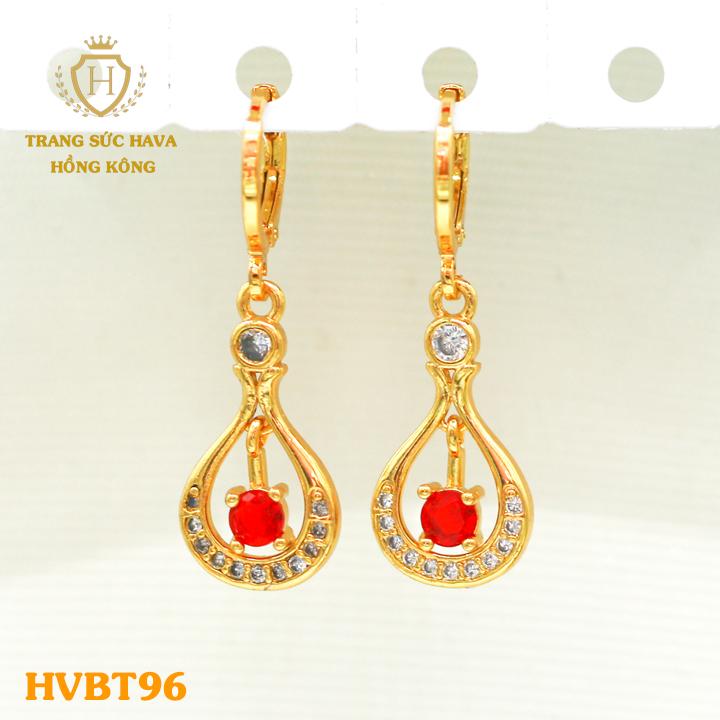 Bông Tai Nữ Xi Mạ 24k, Khuyên Tai Trẻ Trung - Trang Sức Hava Hong Kong - HVBT96 1