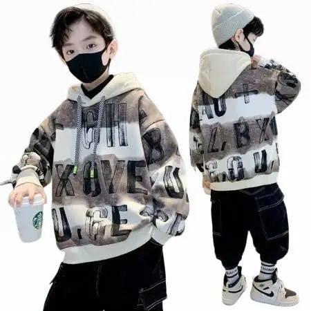 Áo khoác Hoodie in chữ cho bé trai từ 15-45kg. Thiết kế Hot hit, cá tính. áo  khoác 3