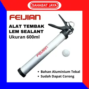 Feijian Alat Tembak Lem / Lem Sealant Gun Besar 600ml Silicone Sosis Lontong Bahan Tebal
