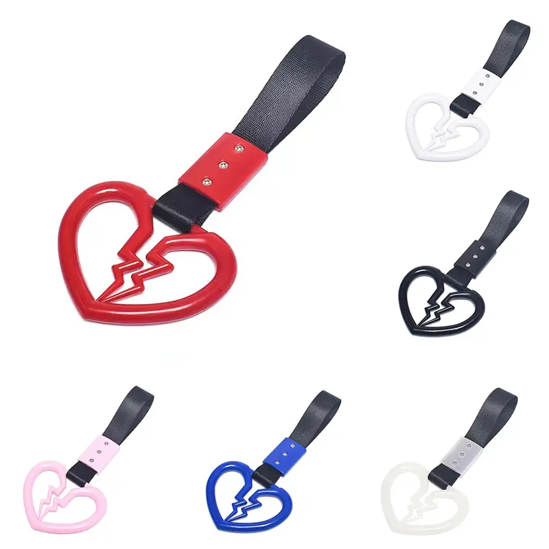 Dây Đeo Chống Tĩnh Điện Hình Trái Tim Vỡ Dễ Thương Cho Xe Hơi, Vòng Treo Cảnh Báo Trang Trí, Tay Cầm Xe Hơi, Vòng Cảnh Báo Cản Trước Phía Sau