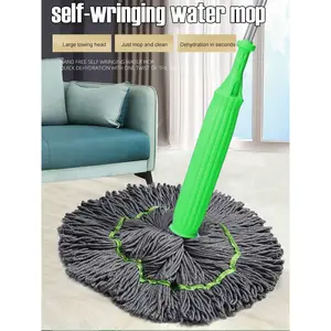Household bamboo fiber handfree dualuse mop