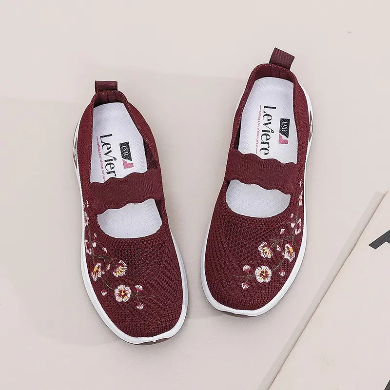 LVR FREE BOX LV0328 Sepatu Slip On Sepatu Wanita Motif Bunga Premium Quality 6