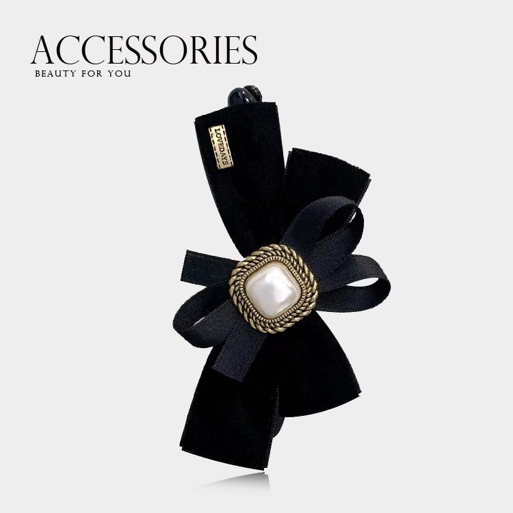 A159 Kẹp dọc cao cấp giúp làm phồng tóc, họa tiết đá, nơ, nhung ngọc