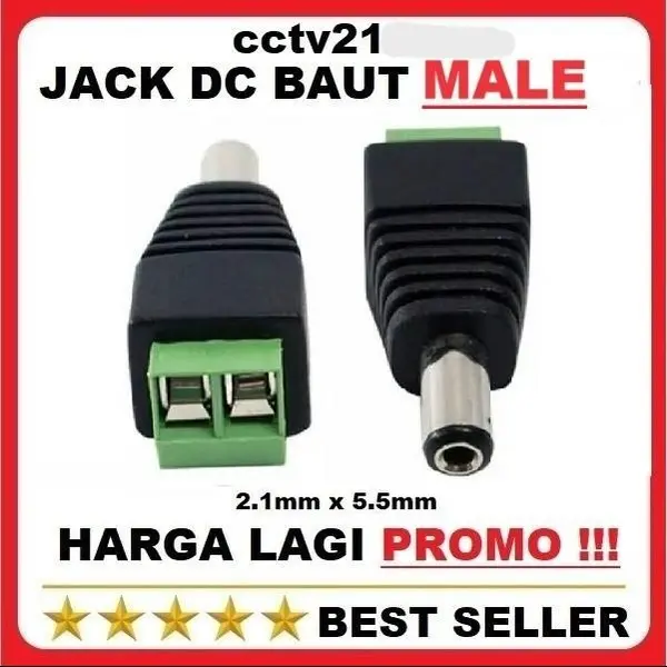 Jack DC Power Socket Konektor CCTV Male