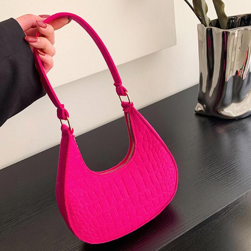 Product Introduction of Beg Ketiak, Corak Batu Korea, Beg Wanita, Beg Ketiak, Beg Tangan Kain, Bahu, Bahan Felt, Gaya Kasual, D7Q2 33