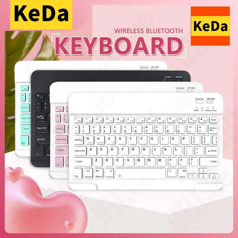 Bộ Bàn Phím Bluetooth Và Chuột Không Dây, KeDa, Dòng Hoàn Chỉnh Nhất, Bàn Phím Mini, 10 Inch, Thích Hợp Cho Điện Thoại, Ipad Và Máy Tính Xách Tay, Tương Thích Với Bluetooth