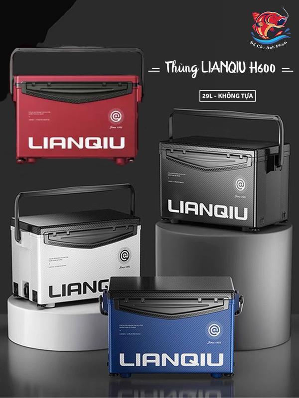 Thùng Câu Đài LIANQIU H600 Thể Tích 29L Đã Bắt Pat Sẵn Không Tựa Đa Năng Cao Cấp 29L TC-11 Fishing Bắt Cá  Câu Cá Đi Câu Nam