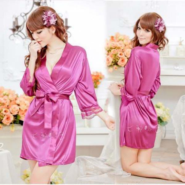 Đồ Ngủ Nữ, Vải Lụa Lạnh Mùa Hè, Áo Choàng Tắm, Váy Ngủ, Thiết Kế Xuyên Thấu Gợi Cảm, Thích Hợp Mặc Nhà, Cổ Chữ V Sâu, Mỏng, Ngoại Cỡ, Có Sẵn Cho Mùa Xuân, Mùa Thu Và Mùa Đông 6