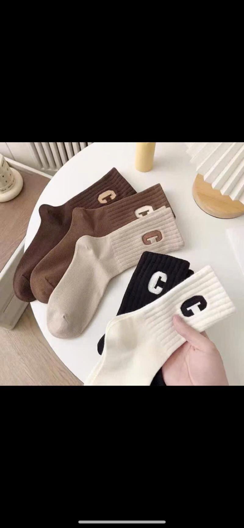Product Introduction of (Túi Zip)Sét 10 Đôi Tất Chữ C Mẫu Cao Cổ Phong Cách Hàn Quốc Nữ Women Voi 8