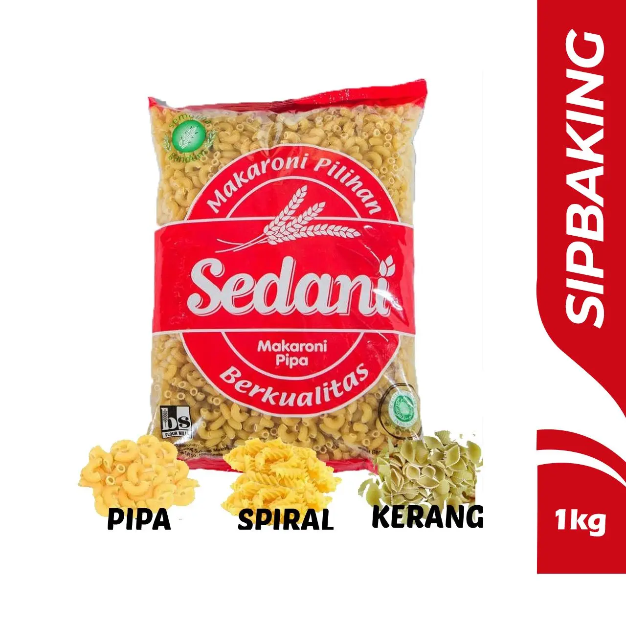 Sedani Makaroni 1kg Pipa Spiral Kerang Macaroni - Shop | Tokopedia