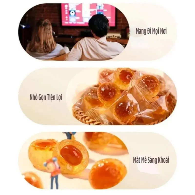 Kẹo lê an phế mật ong - thanh nhiệt tiêu đờm mềm dẻo thơm ngon túi 500g Ăn Vặt Candy Snack Food Chua Thức Ăn 4