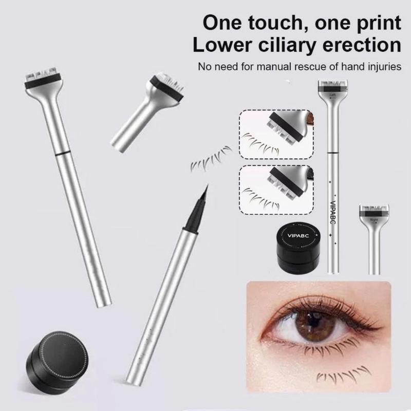 Bút Kẻ Mắt Kèm Dấu In Mi Dưới Không Nhòe 2 Trong 1 Tiện Lợi Set Kèm Mực