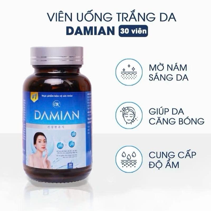 Viên Uống Trắng Da Damian Hộp 30 Viên Hỗ Trợ Dưỡng Da 3