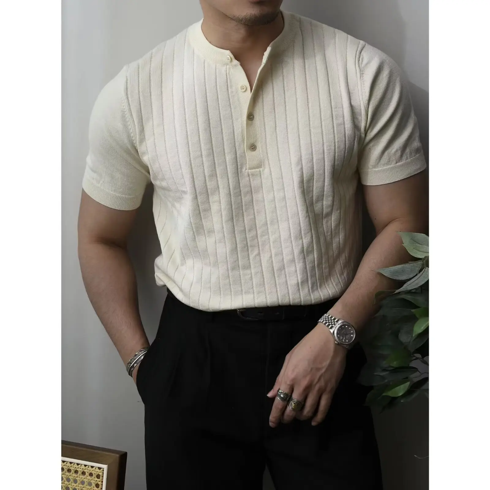 Áo Thun Mùa Hè, Phong Cách Hàn Quốc Dễ Phối Đồ Hàng Mới Về, ngắn Tay, Dáng Ôm, Áo Polo Hợp Xu hướng Thương Hiệu Áo Thun Nam Hợp Xu hướng 2023, Cổ Bẻ Áo